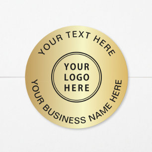 Adesivo Logotipo Empresarial Dourado