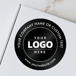 Adesivo Logotipo Empresarial Luxo Minimal Preto Envio