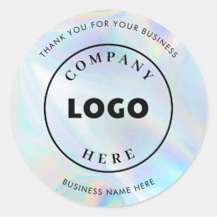 Adesivo Logotipo Empresarial Moderno Holográfico Personali