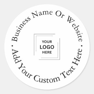 Adesivo Logotipo Empresarial | Moderno Minimalista Branco 