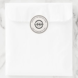 Adesivo Logotipo Empresarial Personalizado Bege Promociona