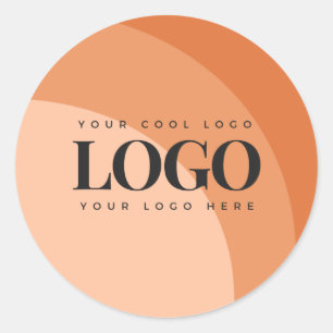 Adesivo Logotipo Empresarial Personalizado Boêmio Pêssego