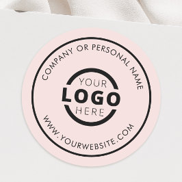 Adesivo Logotipo Empresarial Personalizado Rosa Promociona