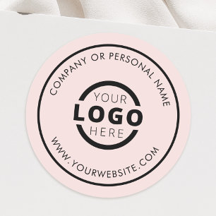 Adesivo Logotipo Empresarial Personalizado Rosa Promociona