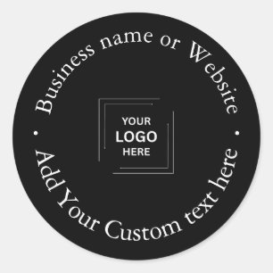 Adesivo Logotipo Empresarial Preto Moderno e Profissional 