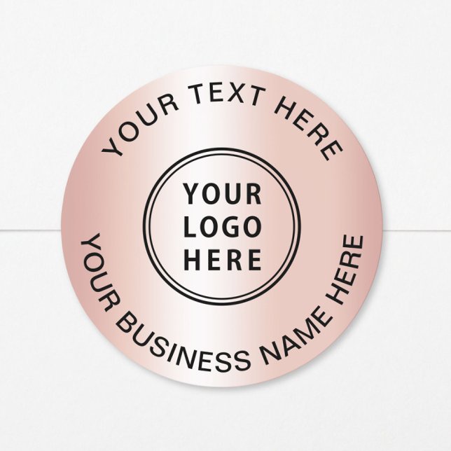 Adesivo Logotipo Empresarial Rose Gold (Criador carregado)