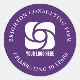 Adesivo Logotipo Empresarial Roxo Marketing de Empresa Per