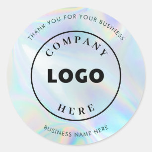 Adesivo Logotipo Empresarial Simples Iridescente Personali