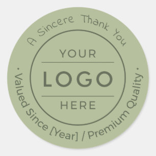 Adesivo Logotipo Empresarial Verde Moderno Personalizado S