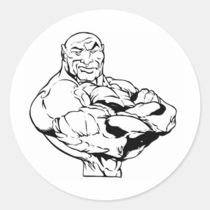 ADESIVO LOGOTIPO ENCADERNADO DO BODYBUILDING DE MUSLE