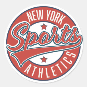 Adesivo logotipo esportivo de atletismo de nova york