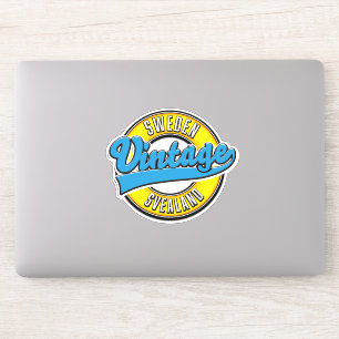 Adesivo logotipo estilo vintage da Svealand Suécia