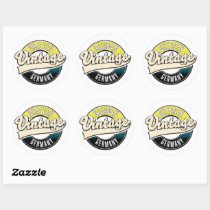 Adesivo logotipo estilo vintage Dresden