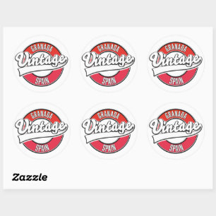 Adesivo logotipo estilo vintage granada espanha