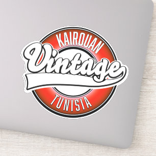 Adesivo logotipo estilo vintage Kairouan Tunísia