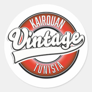Adesivo logotipo estilo vintage Kairouan Tunísia