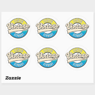 Adesivo logotipo estilo vintage Leipzig.