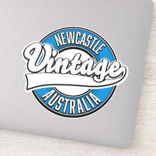 Adesivo logotipo estilo vintage Newcastle Austrália