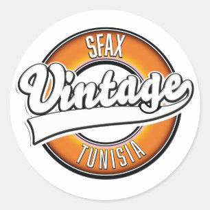 Adesivo logotipo estilo vintage Sfax Tunísia