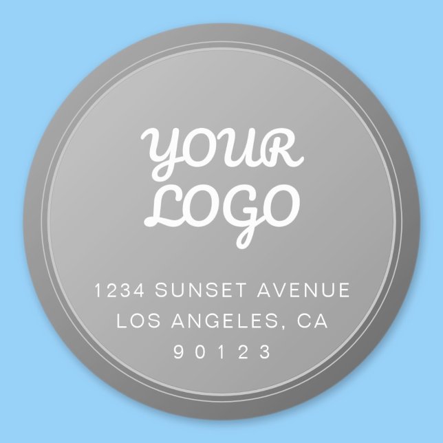 Adesivo Logotipo exclusivo cinza gradiente endereço de dev (Criador carregado)