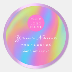 Adesivo Logotipo Eyelash Makeup SPA Holograph Body Cosmeti