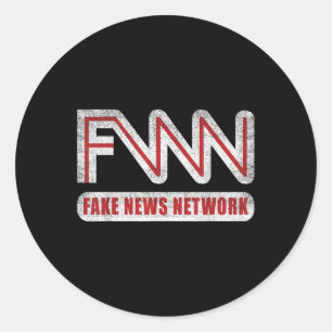 Adesivo Logotipo Falso Rede de Notícias Falso Engraçado Pi