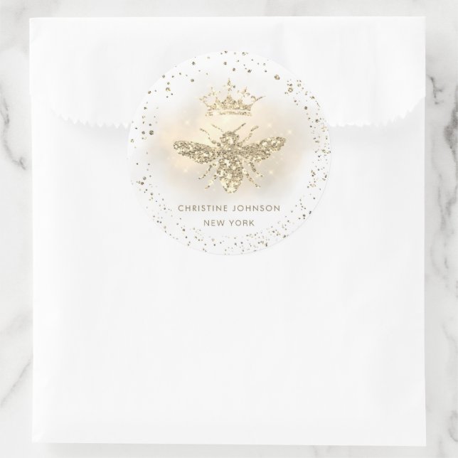 Adesivo logotipo faux glitter rainha (Bolsa)