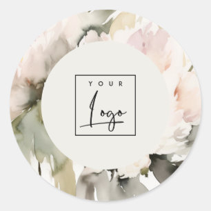 Adesivo Logotipo Floral de Peony Peony Blush Dusky Blush
