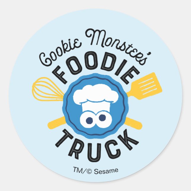 Adesivo Logotipo Foodie Truck do Monstro do Cookie (Frente)