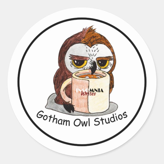 Adesivo Logotipo GothamOwlStudios (Frente)