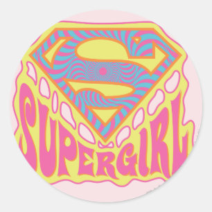 Adesivo Logotipo Groovy de Supergirl