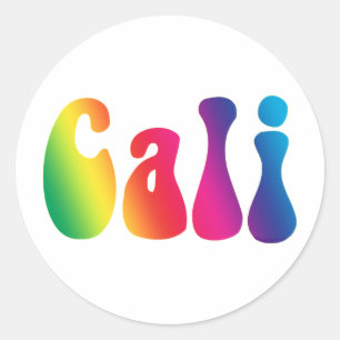 Adesivo Logotipo Hippie Cali Tie-Dye California