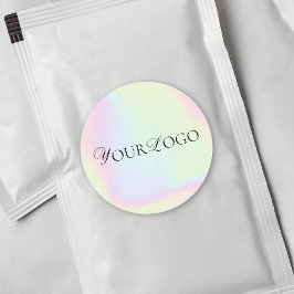 Adesivo Logotipo Horizontal Personalizado Pastel Holográfi