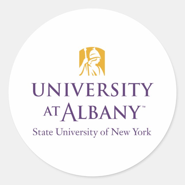 Adesivo Logotipo Icônico da Universidade de Albany (Frente)