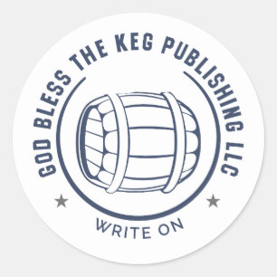 Adesivo Logotipo Icônico do Deus abençoe Keg Publishing!