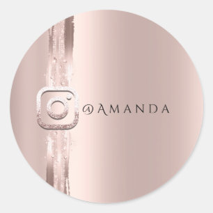 Adesivo Logotipo Instagra do Rosa de ativação de mídia soc
