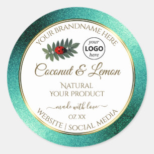 Adesivo Logotipo Ladybug da Lista de Produtos Brancos e Br
