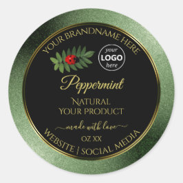 Adesivo Logotipo Ladybug do produto preto brilhante verde