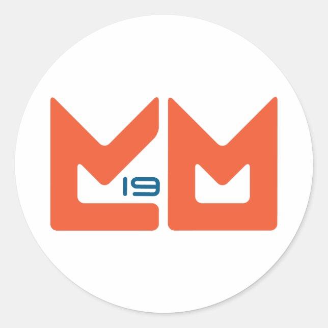 Adesivo Logotipo - Laranja e azul (Frente)