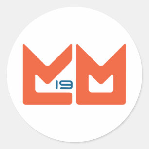 Adesivo Logotipo - laranja e azul