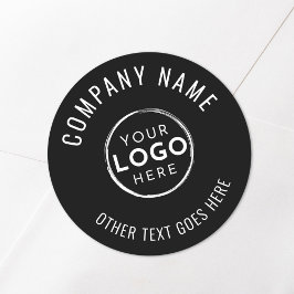 Adesivo Logotipo Minimalista Preto e Branco de Empresa