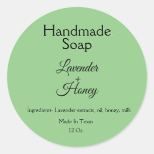 Adesivo logotipo minimalista simples de sabão de lavanda p