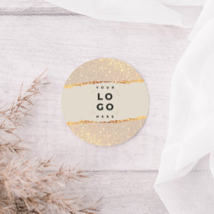 Adesivo Logotipo moderno brilhante cor-de-rosa-cinzento-es