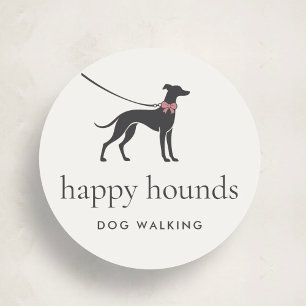 Adesivo Logotipo Moderno de Cão Neutro de Caminhada