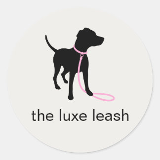 Adesivo Logotipo Moderno de Silhueta de Cachorro com Texto