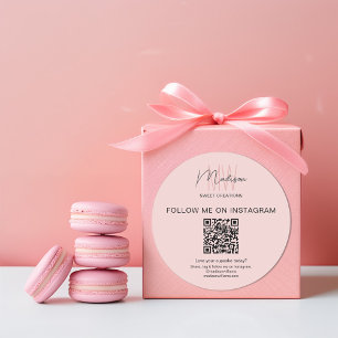 Adesivo Logotipo Monograma Código QR Sticker de Negócios d