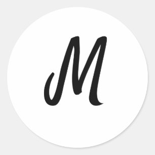 Adesivo logotipo monograma mínimo simples personalizado de