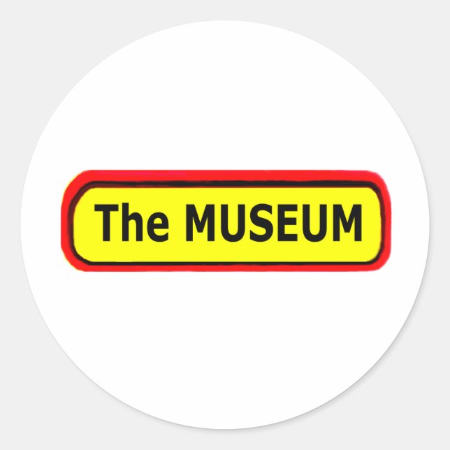 Adesivo Logotipo MUSEUM O MUSEUM Zazzle (Frente)