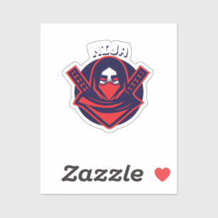 Adesivo Logotipo Ninja – Emblema de Guerreiro Ousado
