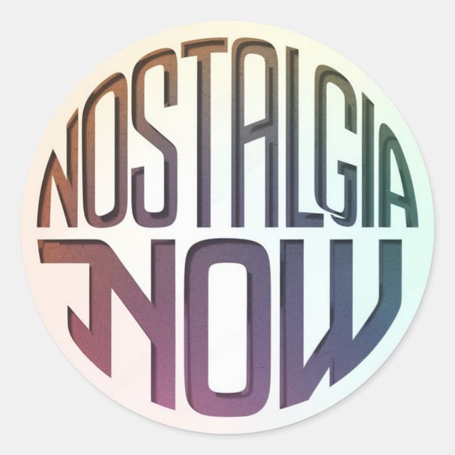 Adesivo Logotipo Nostalgia Agora (Frente)